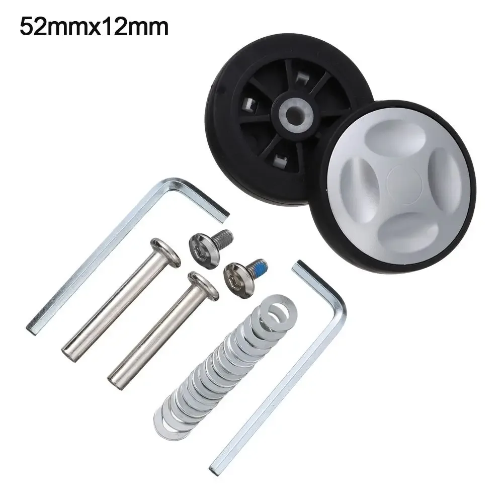 roues de remplacement avec vis pour bagages de voyage, valise, essieux, roulette silays euse 49mm-56mm, outil de réparation diy, 1/2 pièces