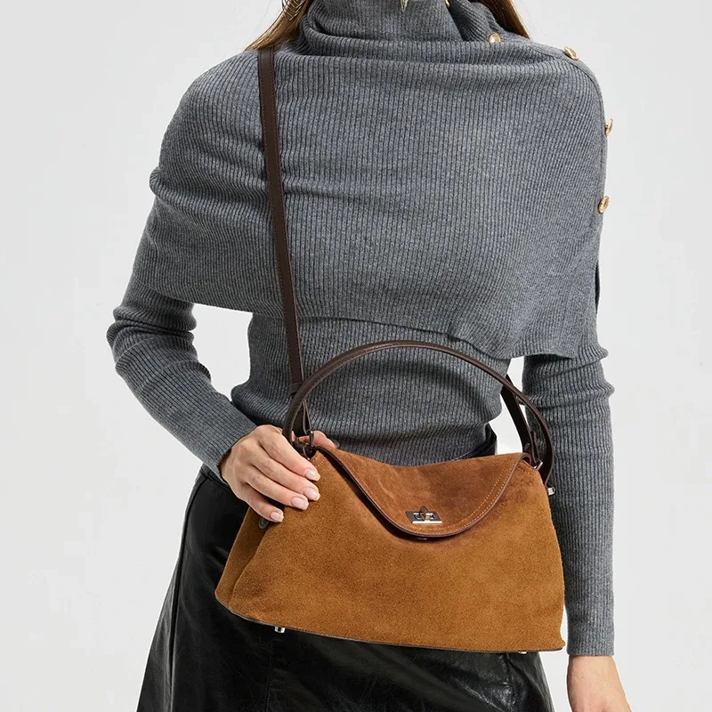 sac à main en cuir véritable pour femme 2026 – sac à bandoulière de luxe de créateur en cuir de vachette de haute qualité, grande capacité, sacs de shopping à porter en travers du corps