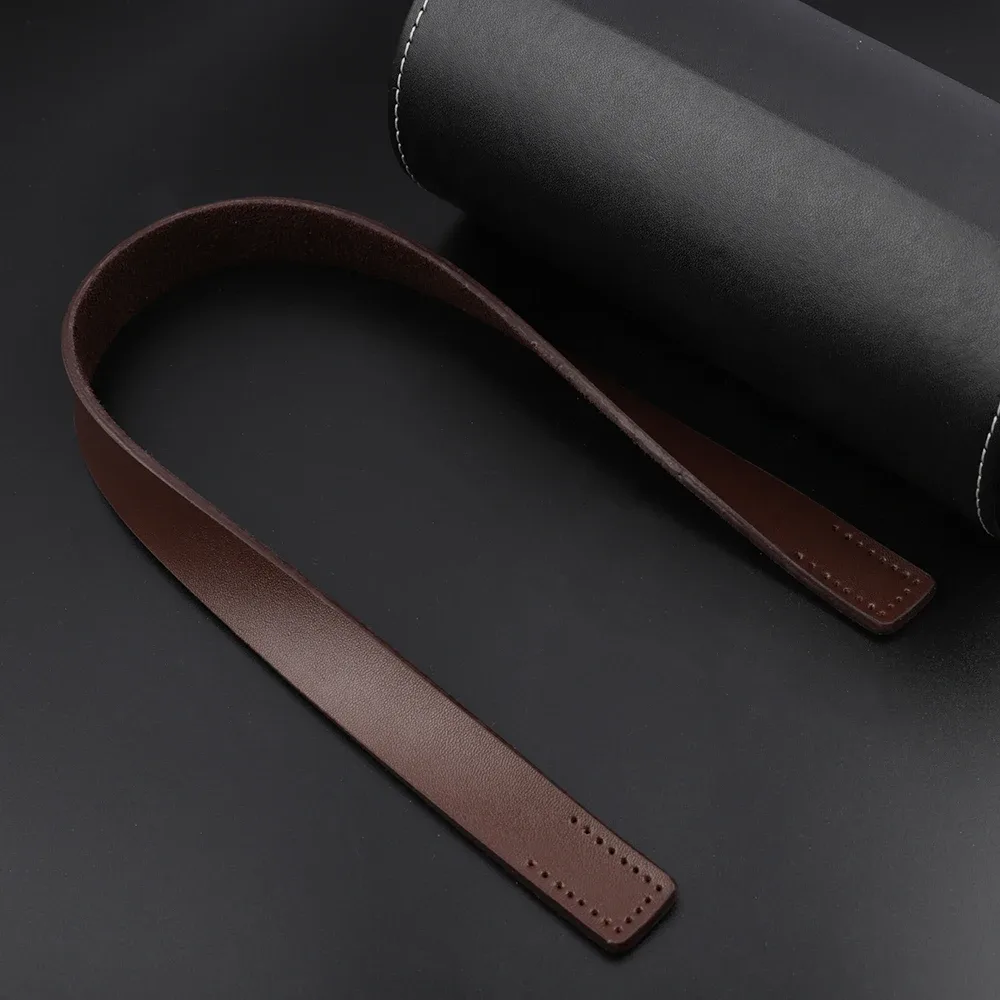 ceinture cuir poignée 50cm 2cm 4mm noir marron rouge beige bordure motif points accessoires sac main bandoulière femmes