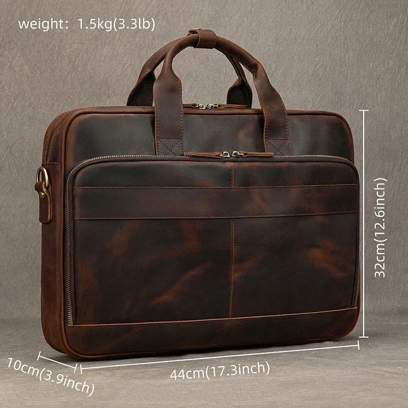 étui à bombes en cuir group pour homme, sac d'ordinateur, 14 15.6 pouces, pc, médecin, avocat, business