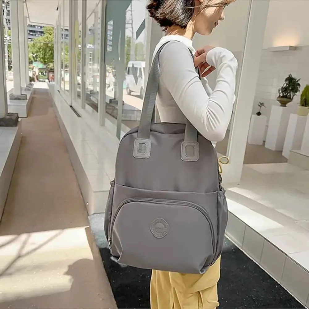 sac à dos de sport en nylon de style coréen, grande capacité, couleur unie, sac à bandoulière de voyage, design de niche, sac de fitness en nylon pour employé de bureau