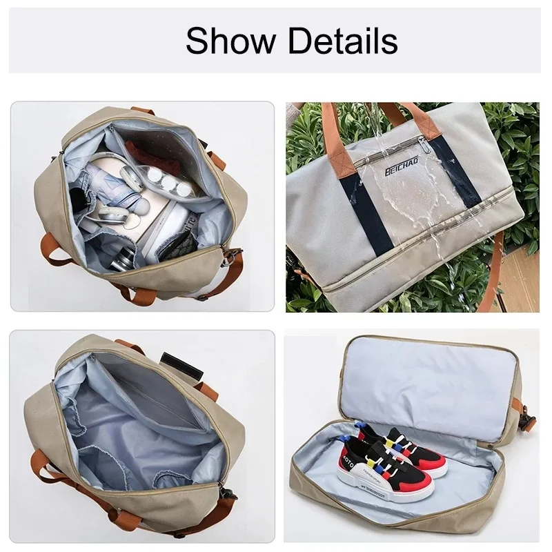 markroyal sacs de voyage tendance pour femmes, sac de sport grande capacité pour hommes, sac messager imperméable pour femmes, sac sec et sac humide, dropshipping