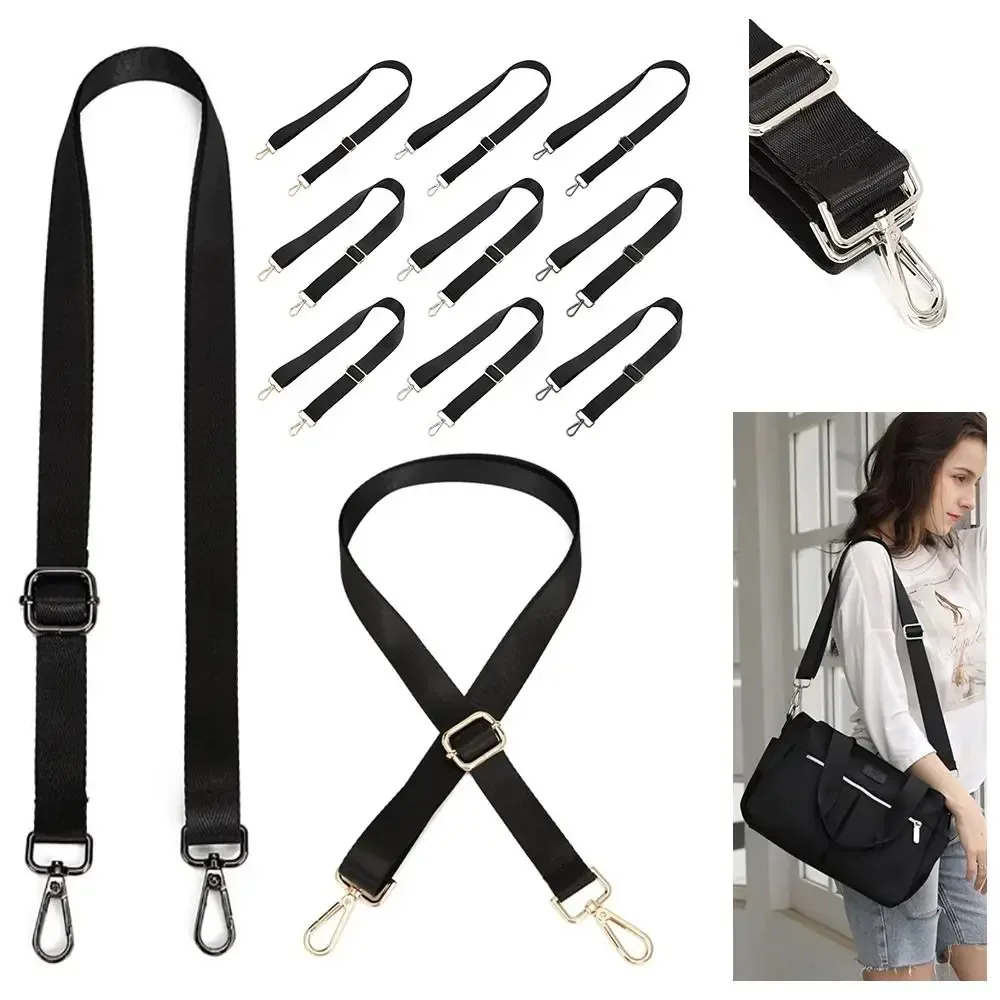 ceinture sac bandoulière nylon boucles dorées noir mat réglable voyage transport sac bandoulière remplacement accessoire