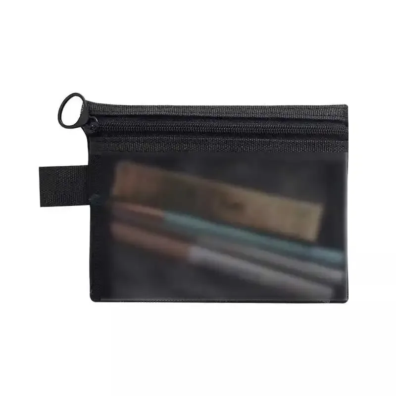 sac à cosmétiques transparent en maille, pochette de rangement de voyage portable pour articles de toilette, organisateur de maquillage léger et respirant pour usage quotidien en extérieur