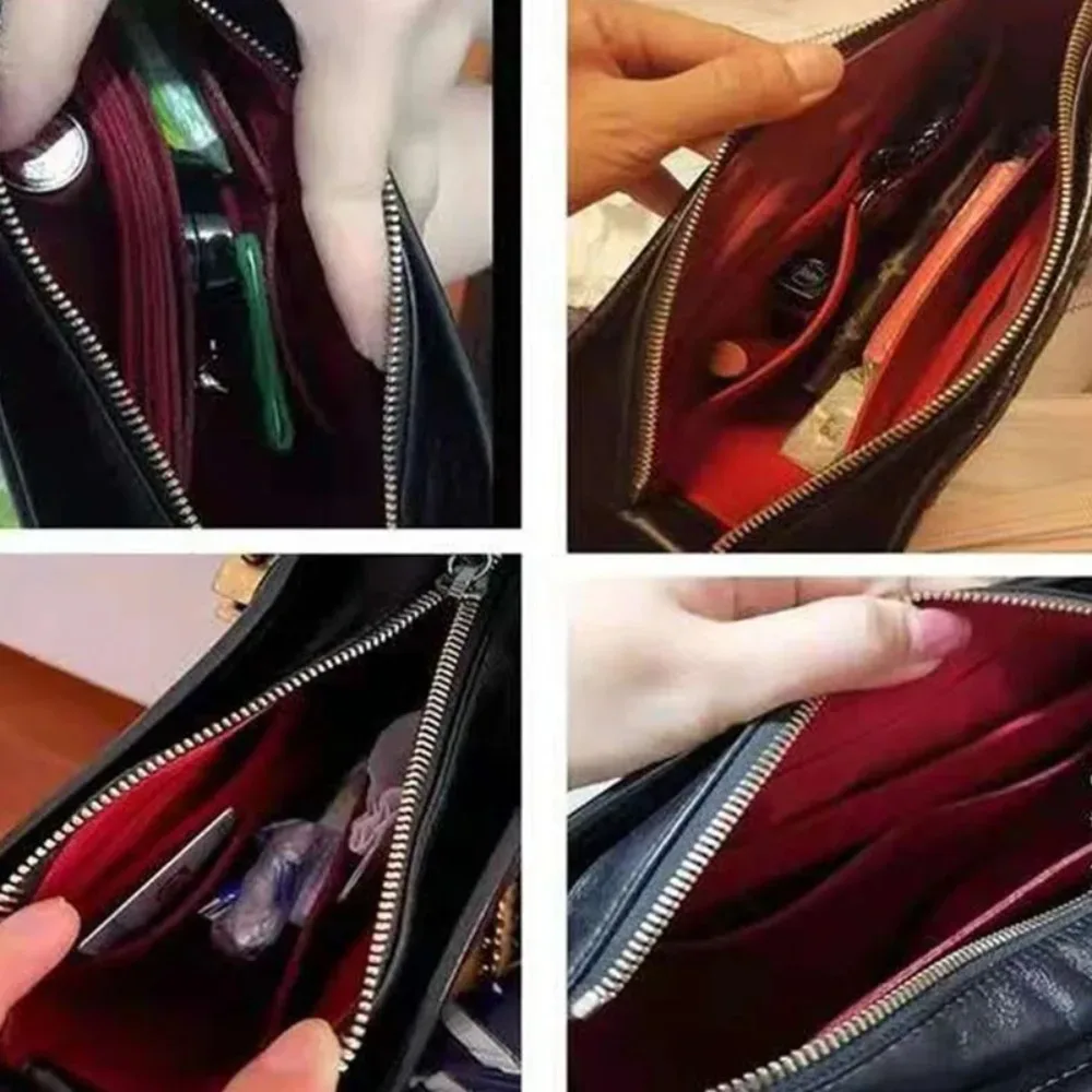 organisateur de sac de luxe en feutre avec fermeture éclair latérale, doublure intérieure portable et séparateur de forme pour sac à bandoulière