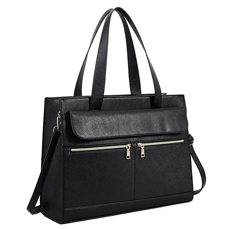 Sac pour ordinateur portable grande capacité, mallette d'affaires, sac de voyage et de transport, sac à bandoulière avec poignée supérieure