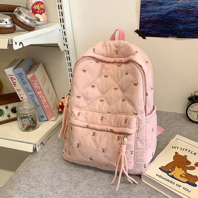 nouveau grand sac à dos scolaire léger pour enfants, cartable pour étudiants avec nœud, sacs d'école pour garçons et filles, sac de tutorat, sac pour ordinateur portable