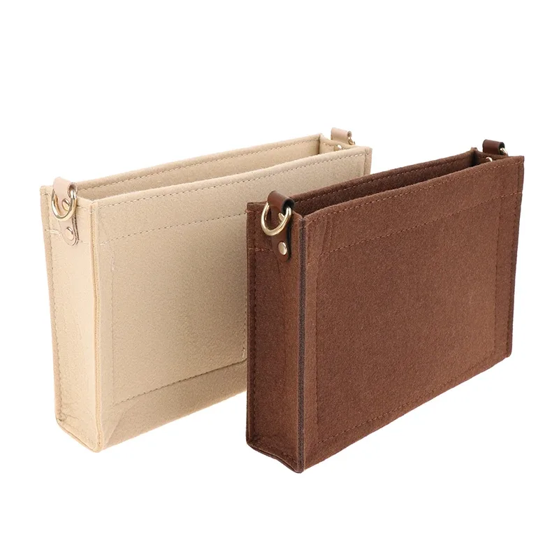 organisateur de sac à main 19/26 avec anneau en d, insert de luxe 26 pour trousse de toilette, organisateur de maquillage avec chaîne pour pochette de toilette