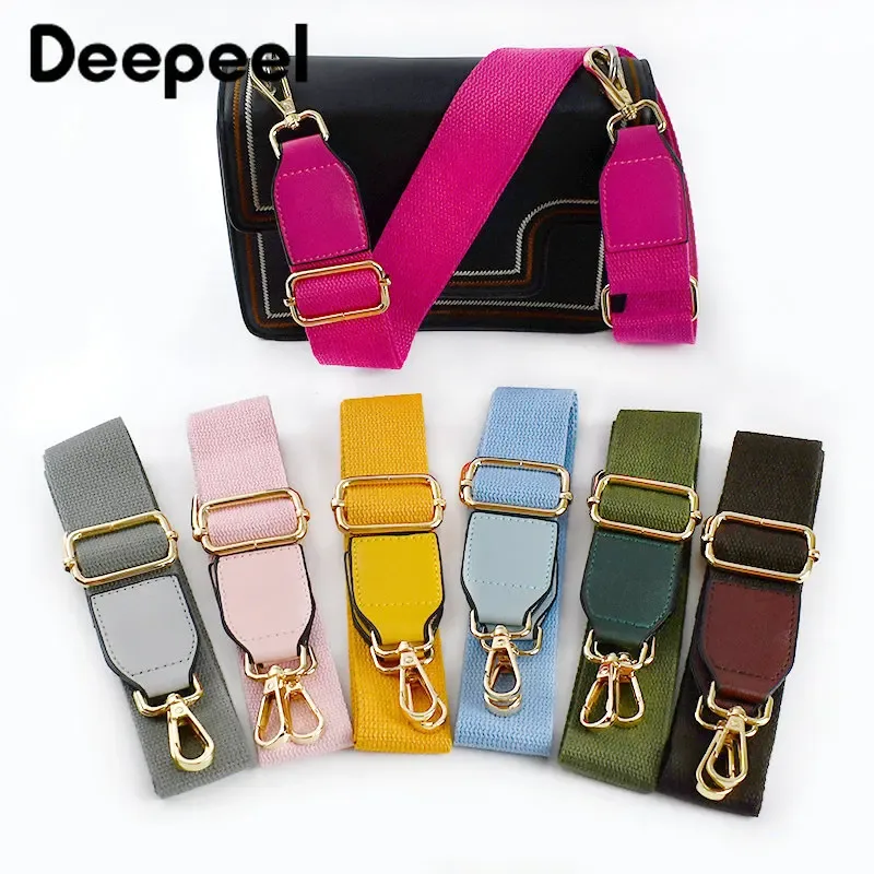 deepeel 3.8cm toile coton sac bandoulière 80-130cm ajuster sangle sac à main bandoulière remplacement sacs sangles accessoire