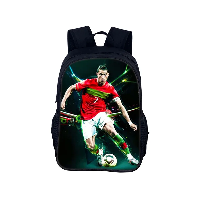 ronaldo sacs à dos étudiant football étoile sacs d'école enfants sport de plein air voyage cr sac à dos cadeau