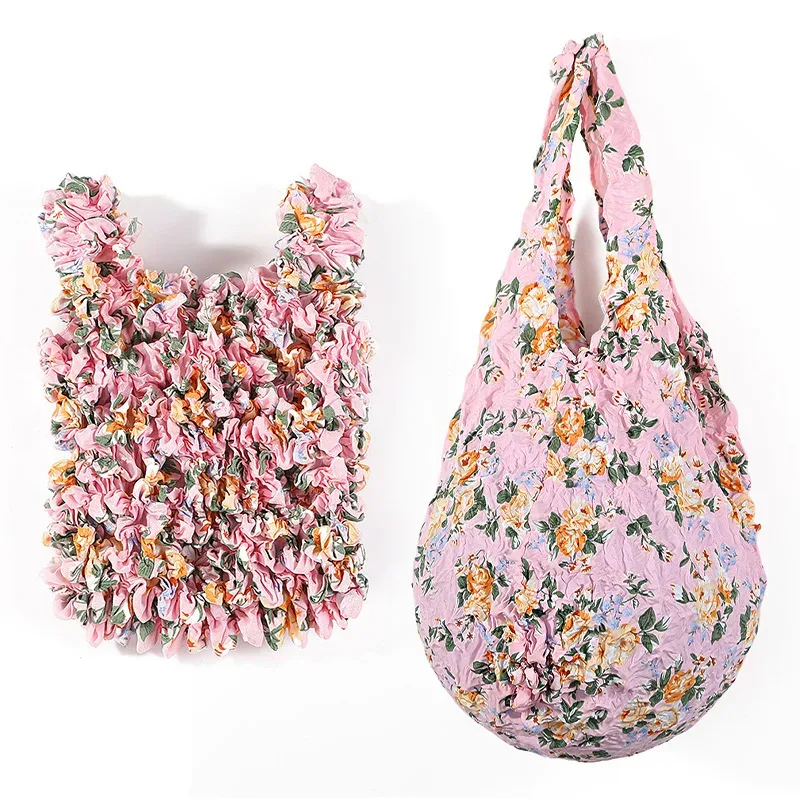 nouveau sac fourre-tout élastique réutilisable mini 1 pièce, grande capacité, sac à bandoulière portable, sac de rangement