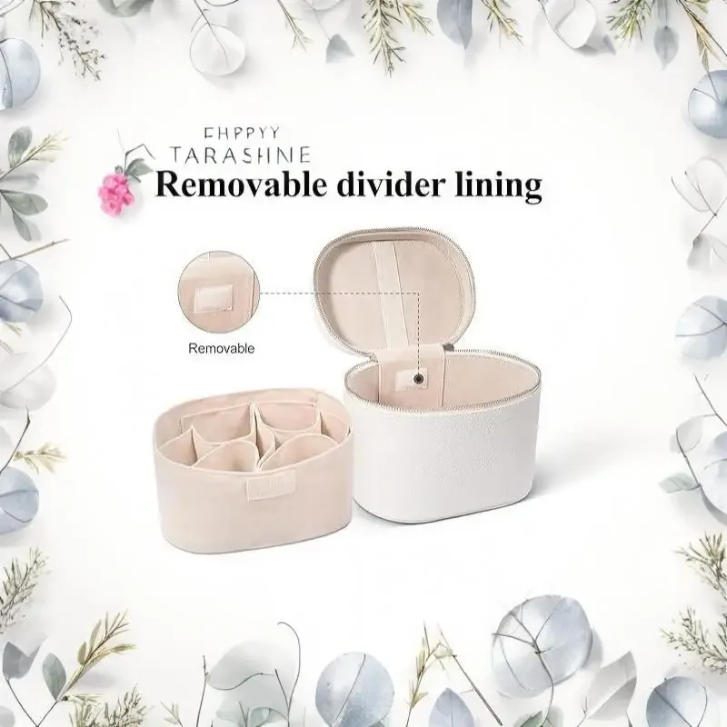 trousse de maquillage portable en cuir pu avec séparateurs amovibles, organiseur de cosmétiques, sac à main grande capacité, trousse de toilette de voyage pour femmes, idéal pour les cadeaux