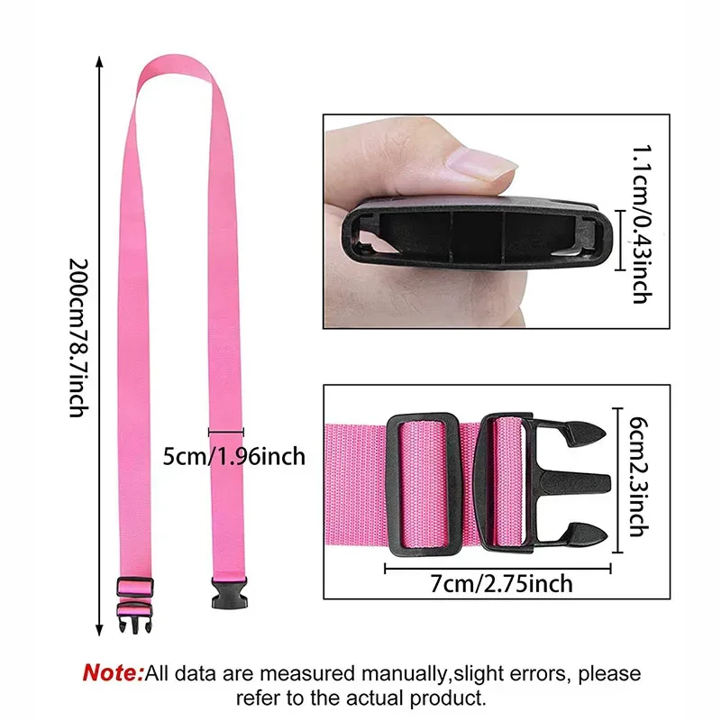 sangles de bagages de forme droite pour valise, ceinture de bagages en polyester avec boucle de dégagement réglable, accessoire de voyage