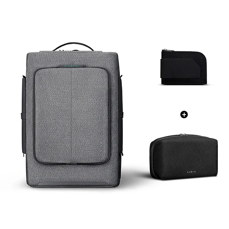 korin hubpack 33 sac à dos antivol et anti-coupure pour hommes et femmes, ordinateur portable 16 pouces, étanche, magnétique, 180 °   nouvelle porte de charge usb-c 2026