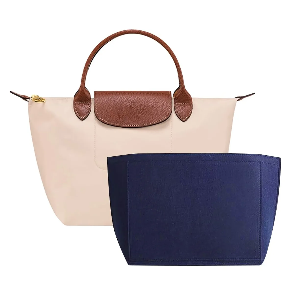 insert d'organisateur en feutre pour sac à main, sac fourre-tout dans le sac à l'intérieur du séparateur de façonneur