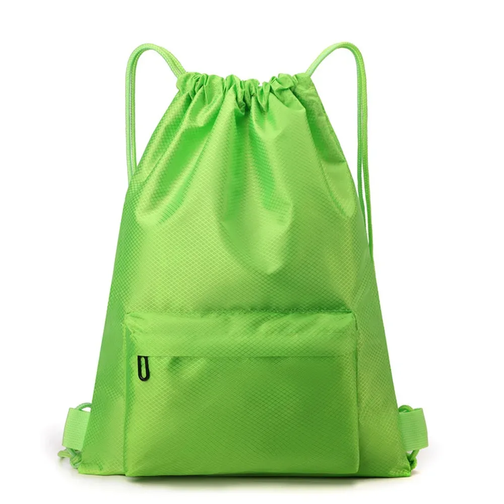 sac de sport à cordon de serrage de couleur unie, sac de fitness étanche de grande capacité, bretelles réglables, sac à dos d'entraînement à séchage rapide, unisexe