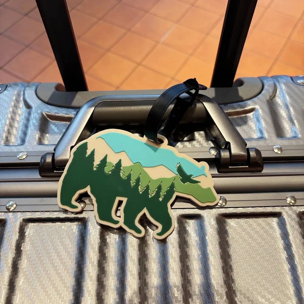 1 pièce étiquette de bagage en forme d'animal sur pied, personnalisable avec nom, pour sac, pendentif, idéal pour la saison des diplômes, pendentif de voyage, cadeau, idée pour bagages d'aéroport
