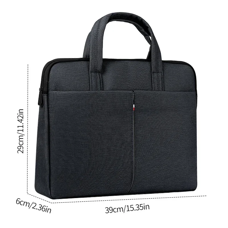 sacoche pour ordinateur portable étanche de 15,6 pouces avec sangle de bagage, sac à main portable pour hommes et femmes, idéal pour le bureau et les voyages.