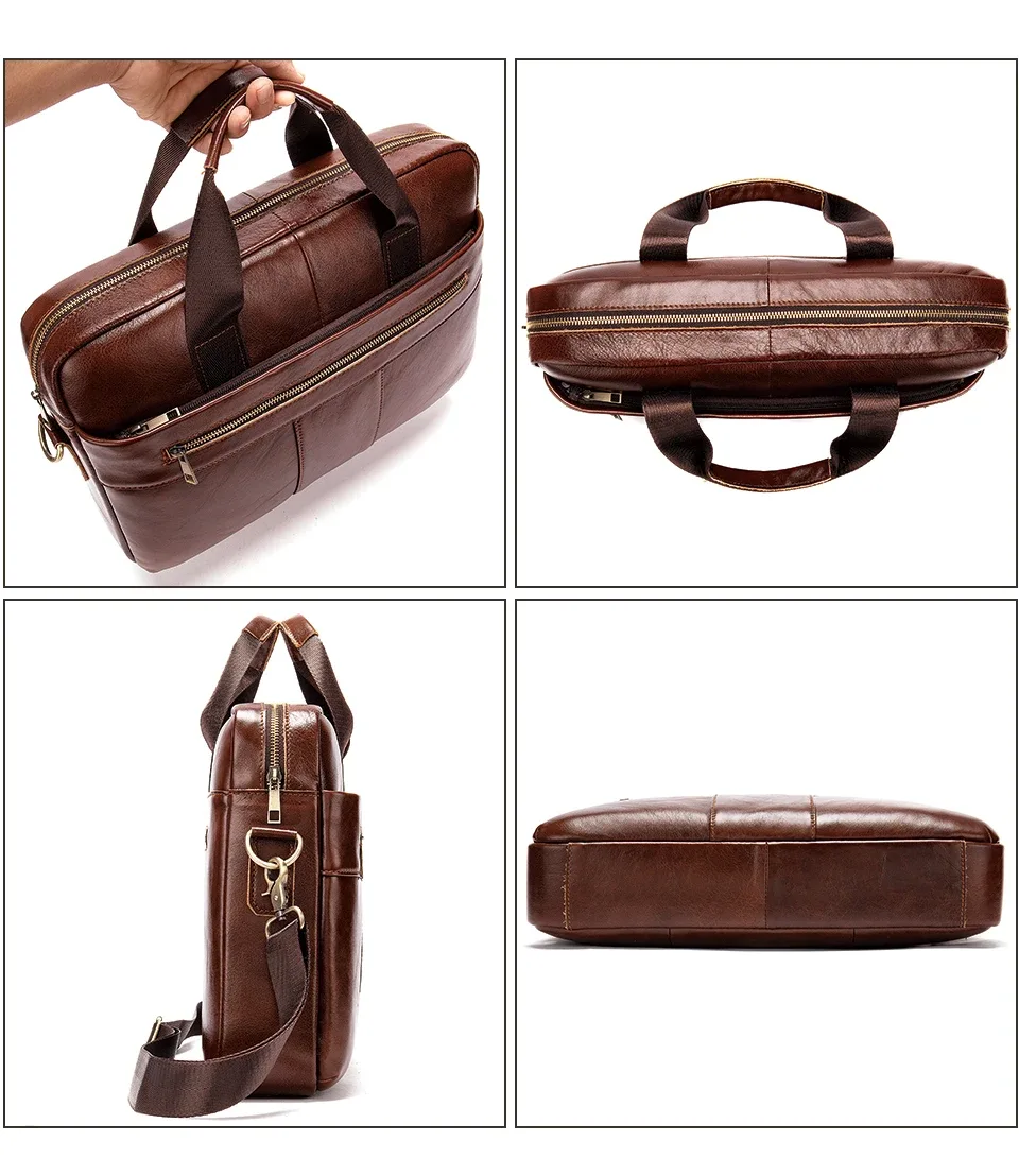 westal – sac en cuir véritable pour hommes, sacoche pour ordinateur portable, mallette pour document a4, mallette pour hommes, 8523