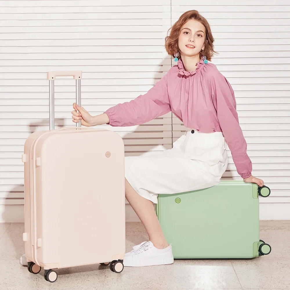 mixi femmes bagages pc valise voyage boîtier de chariot hommes muet spinner roues bagages roulants tsa serrure sacs à main m9236
