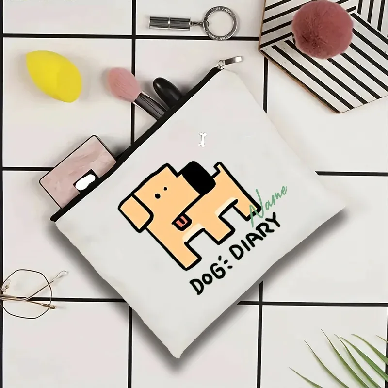 pochette de voyage personnalisée avec nom, pochette de maquillage pour mariage, pochette de maquillage pour fête, sac de maquillage en toile unique, organisateur de cadeaux pour femme