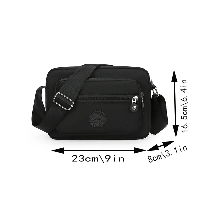 sac bandoulière multi-poches de couleur unie pour femme, sac à épaule multifonctionnel, sac d'affaires tendance de la même couleur
