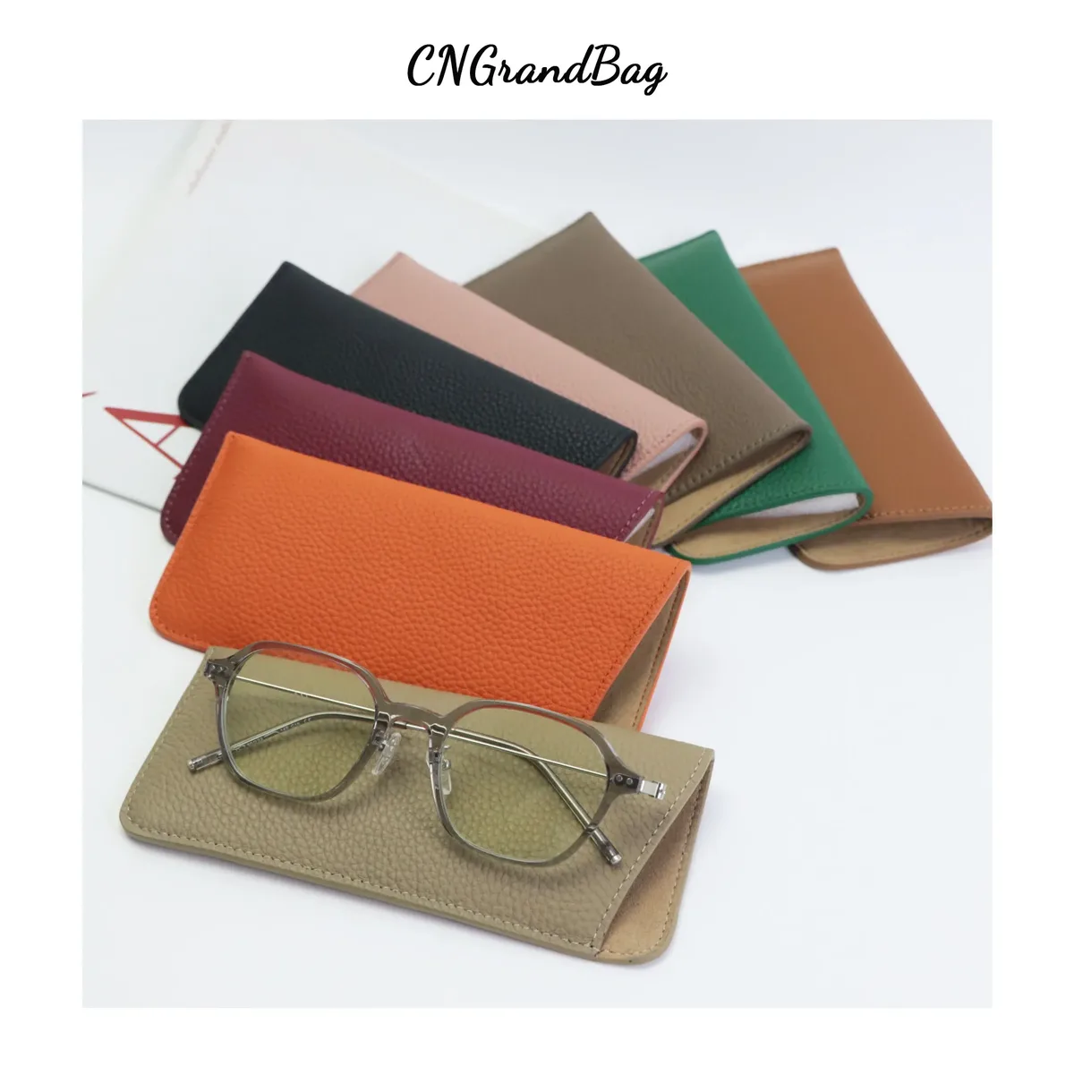 sac de rangement de lunettes personnalisé en cuir souple, sac de lunettes de myopie, sac de lunettes de soleil portables pour hommes et femmes, housse de protection