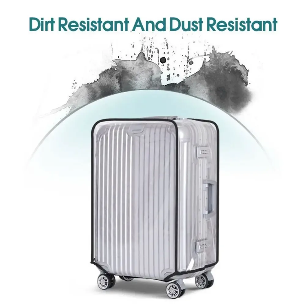 housse de protection transparente pour bagages de voyage, imperméable, anti-poussière, pour valise de 16 à 30 pouces