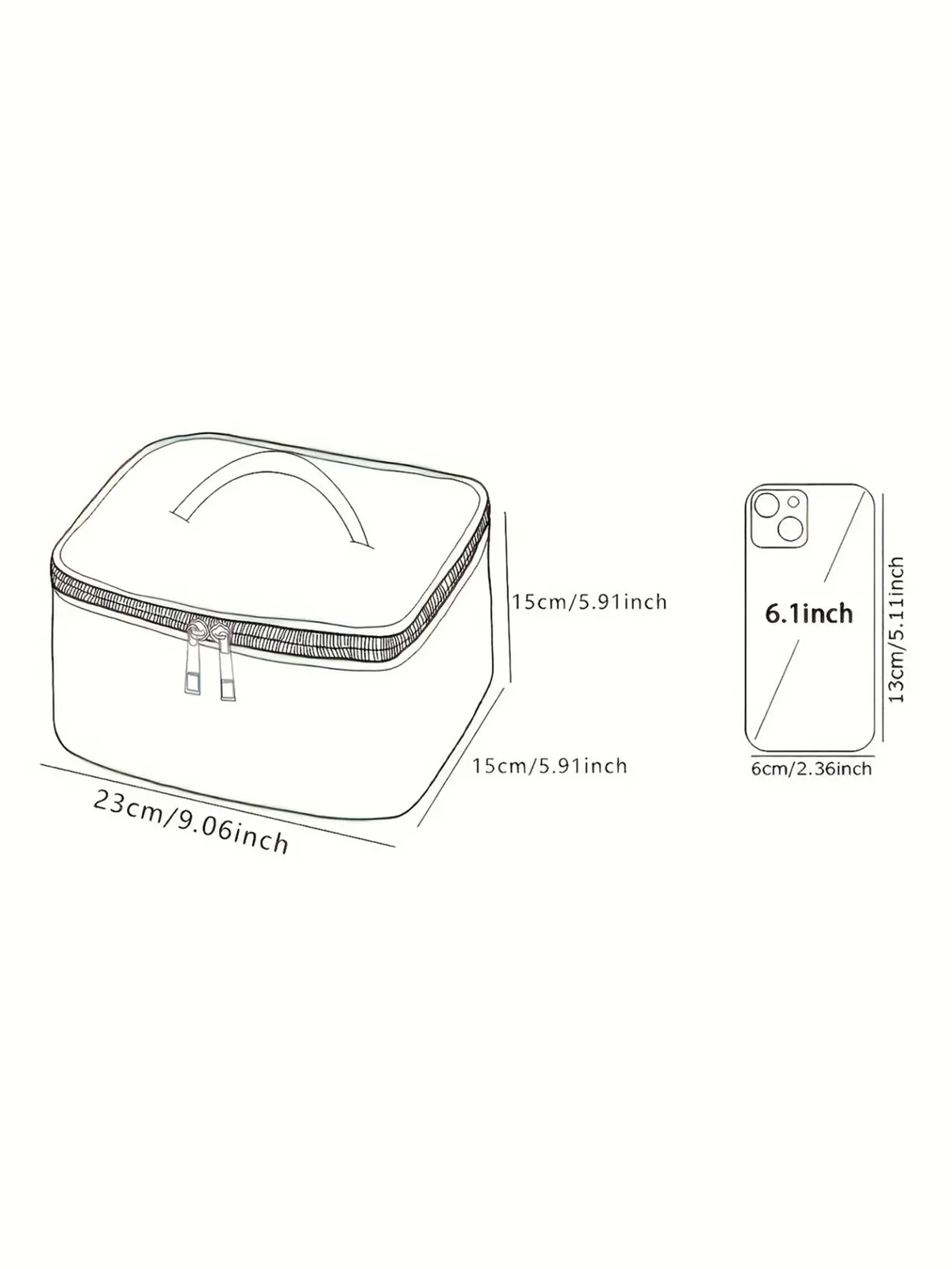 1 pièce, trousse de toilette de voyage portable avec motifs de roses, sac de rangement de voyage de grande capacité, trousse de maquillage mignonne et élégante