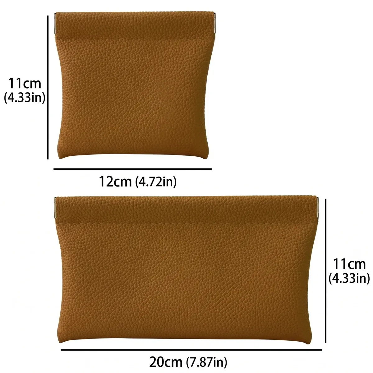 mini sac à main de voyage en cuir pu à fermeture automatique, sans fermeture éclair, pochette de rangement multifonctionnelle pour clés, écouteurs, cartes, organisateur de sac à main pour hommes et femmes