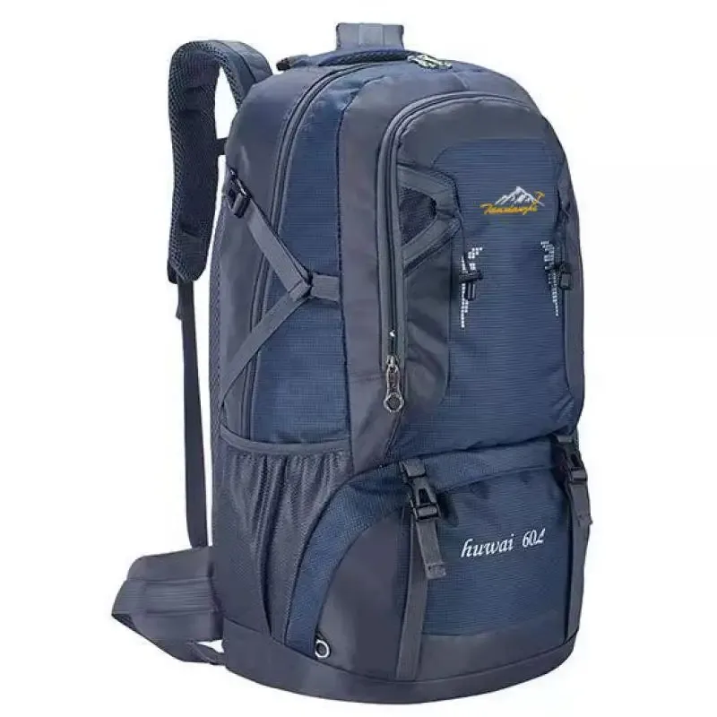 sac à dos d'alpinisme en plein air 60l, sac de rangement de voyage de grande capacité pour camping, sac rampant à fermeture éclair, sac léger portable