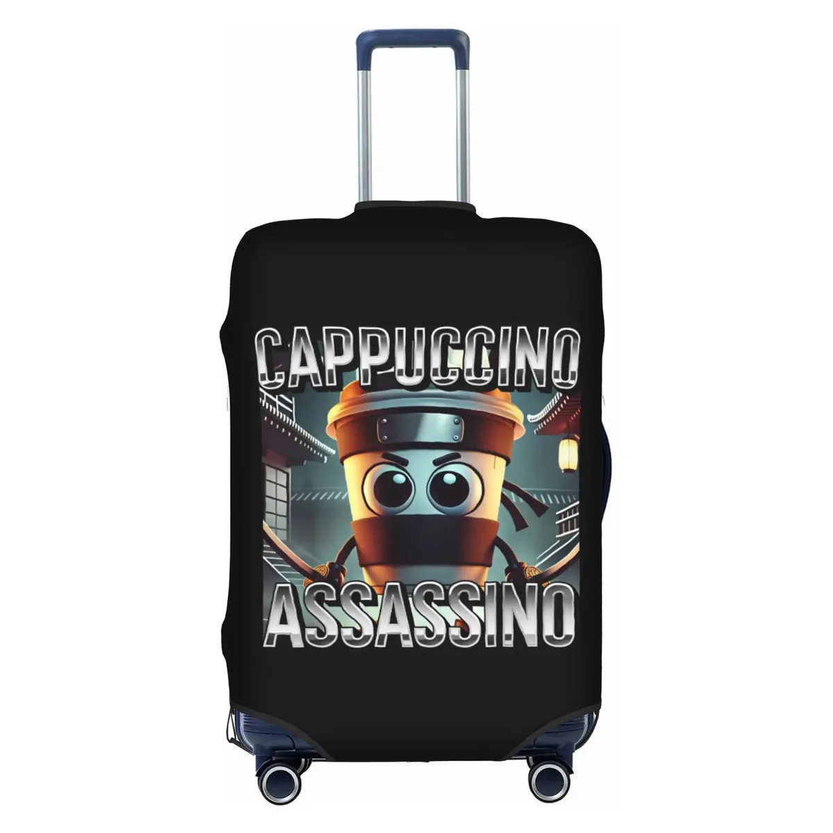 housse de protection élastique pour valise, motif humoristique italien tung tung tung sahur funk, convient aux valises de 18 à 32 pouces