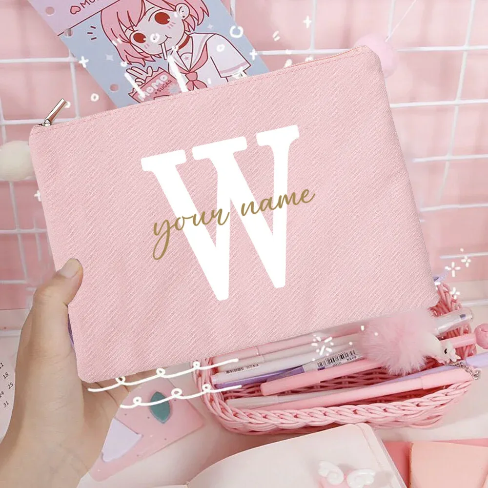 sacs à cosmétiques de demoiselle d'honneur avec nom personnalisé, trousse de maquillage pour filles, pochette de toilette de voyage, cadeaux d'anniversaire de mariage pour elle