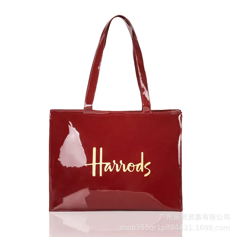 sac fourre-tout imperméable en pvc à imprimé cartoon pour femmes, sac à main décontracté et portable, sac pour le shopping, les trajets quotidiens et l'utilisation quotidienne en extérieur. ﻿