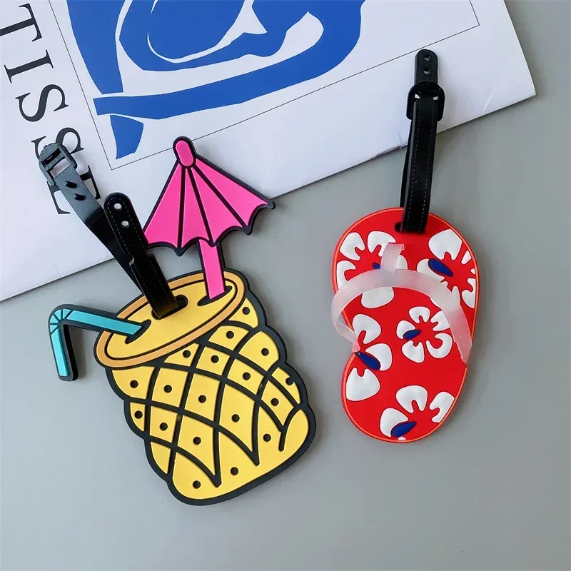 étiquette bagage pvc imprimés animaux couleurs variées voyage accessoires voyage lot unique motifs divertissement symboles vacances
