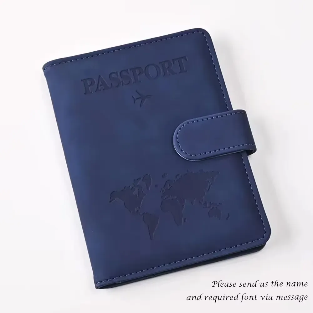 protège-passeport personnalisé avec nom pour couples, étui en cuir pu pour passeport, cartes d'identité et bancaires, accessoires de voyage, porte-passeport sur mesure, cadeau de voyage, organiseur de documents