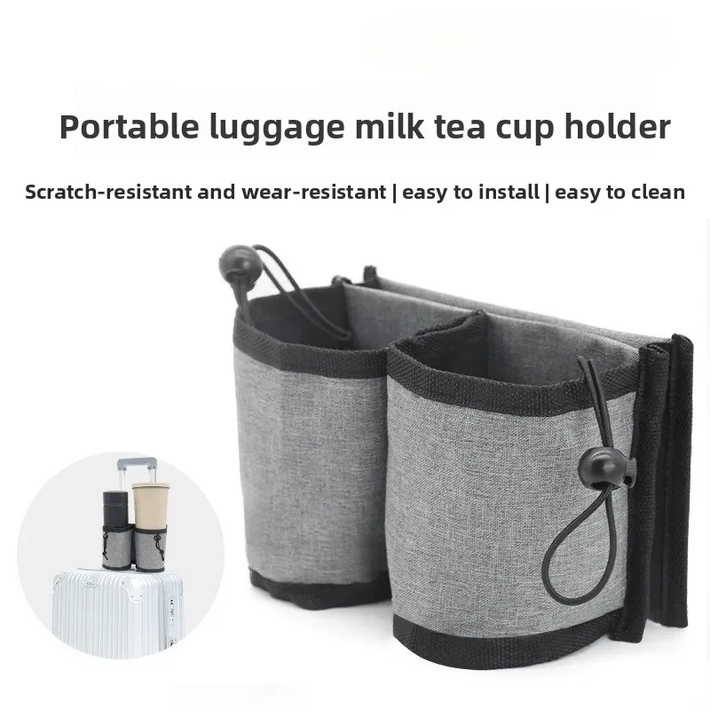 Support de tasse multifonctionnel mains libres pour thé au lait, pour bagages, manchon de tasse portable pour voyage, accessoire de valise