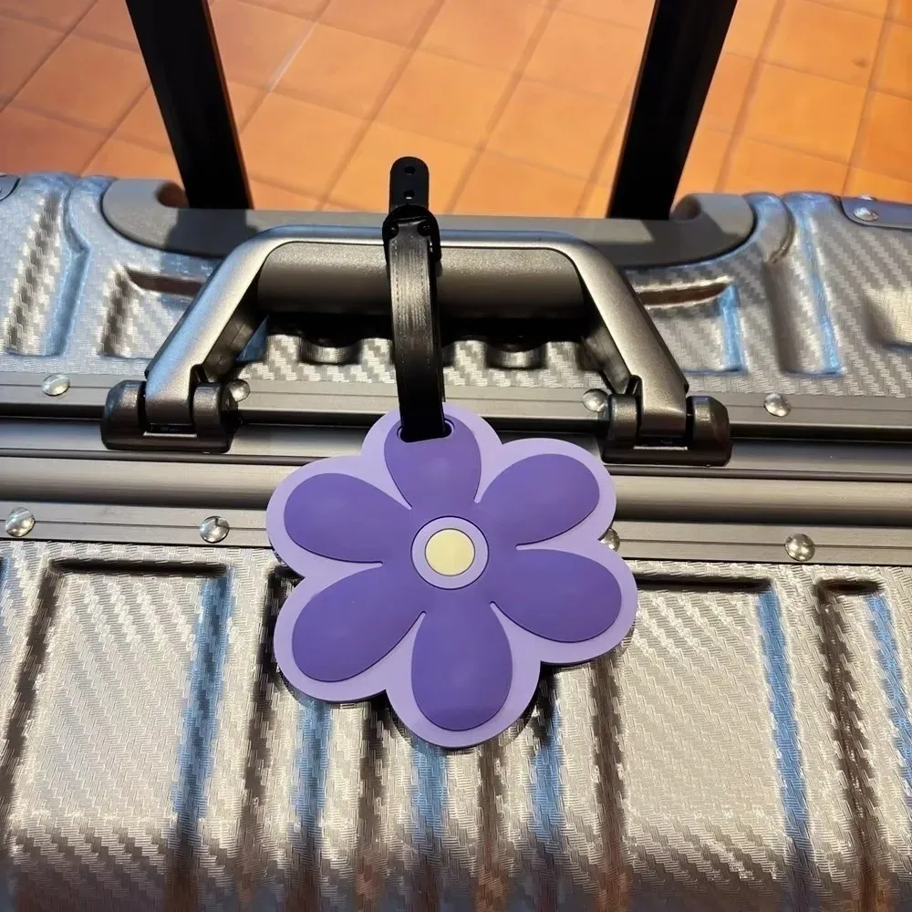 étiquette de bagage à motif floral tendance, étiquettes d'embarquement anti-perte, étiquette de bagage réglable et portable pour hommes et femmes