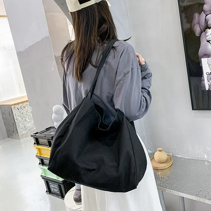 sac à main d'épicerie en toile de grande capacité pour femmes, fourre-tout décontracté de haute qualité, écologique et réutilisable, sacs à bandoulière de voyage, pochette quotidienne
