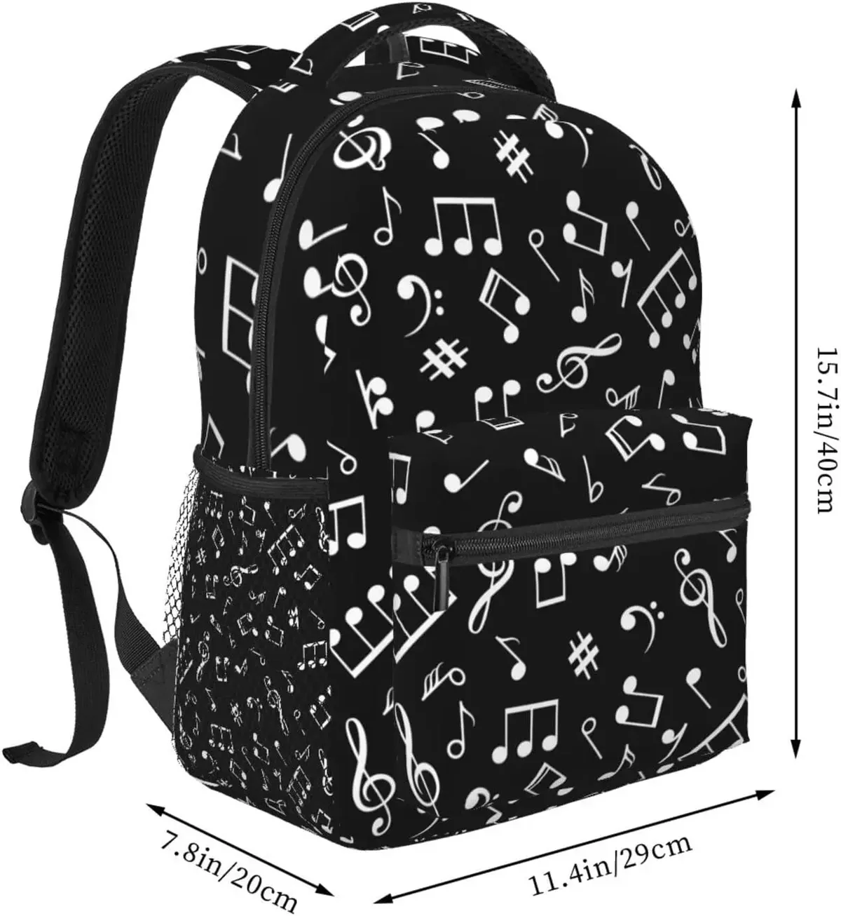 sac à dos de notes de musique pour hommes et femmes, sac à dos de piano, sac à dos d'ordinateur, sac à livres de voyage, sac à dos de camping, sac à dos de randonnée, sac à dos à la mode