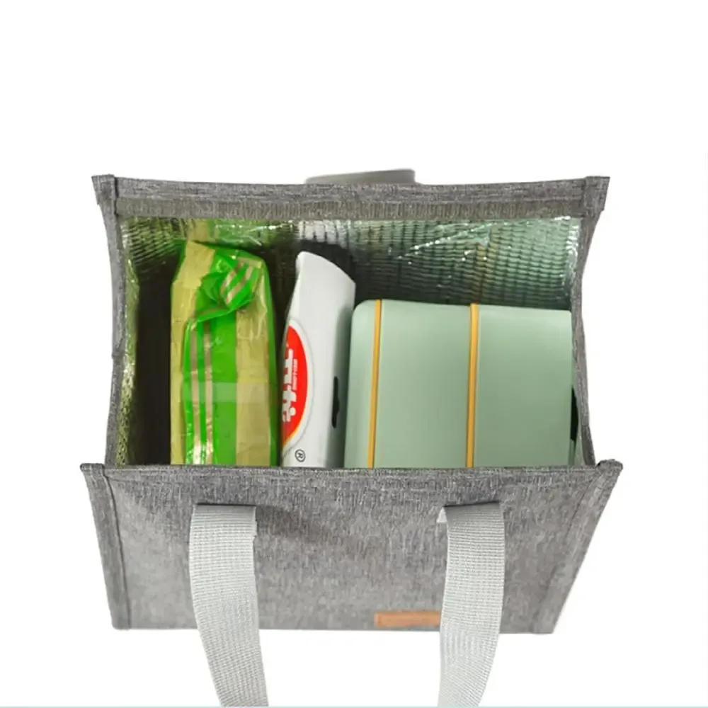 sac isotherme de pique-nique extérieur couleur unie, sac à lunch étanche, organisateur de petit-déjeuner, sacs à main pour aliments, sac fourre-tout en toile pour le déjeuner