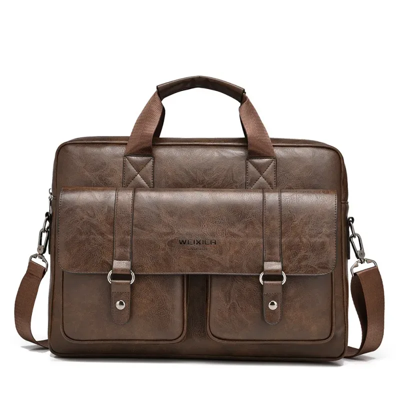 homme mallette d'affaires sac en cuir pu sac à bandoulière sacs de messager hommes bureau sacs à bandoulière pour ordinateur portable a4 fichier hommes sacs à main