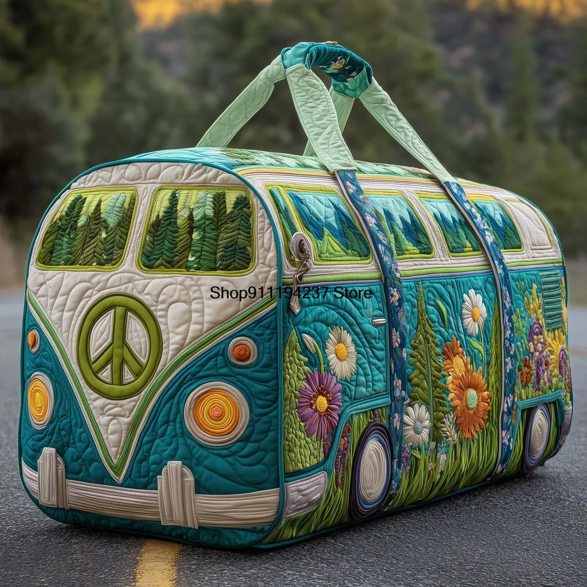 nouveau modèle de sac de voyage matelassé 3d hippie vibe