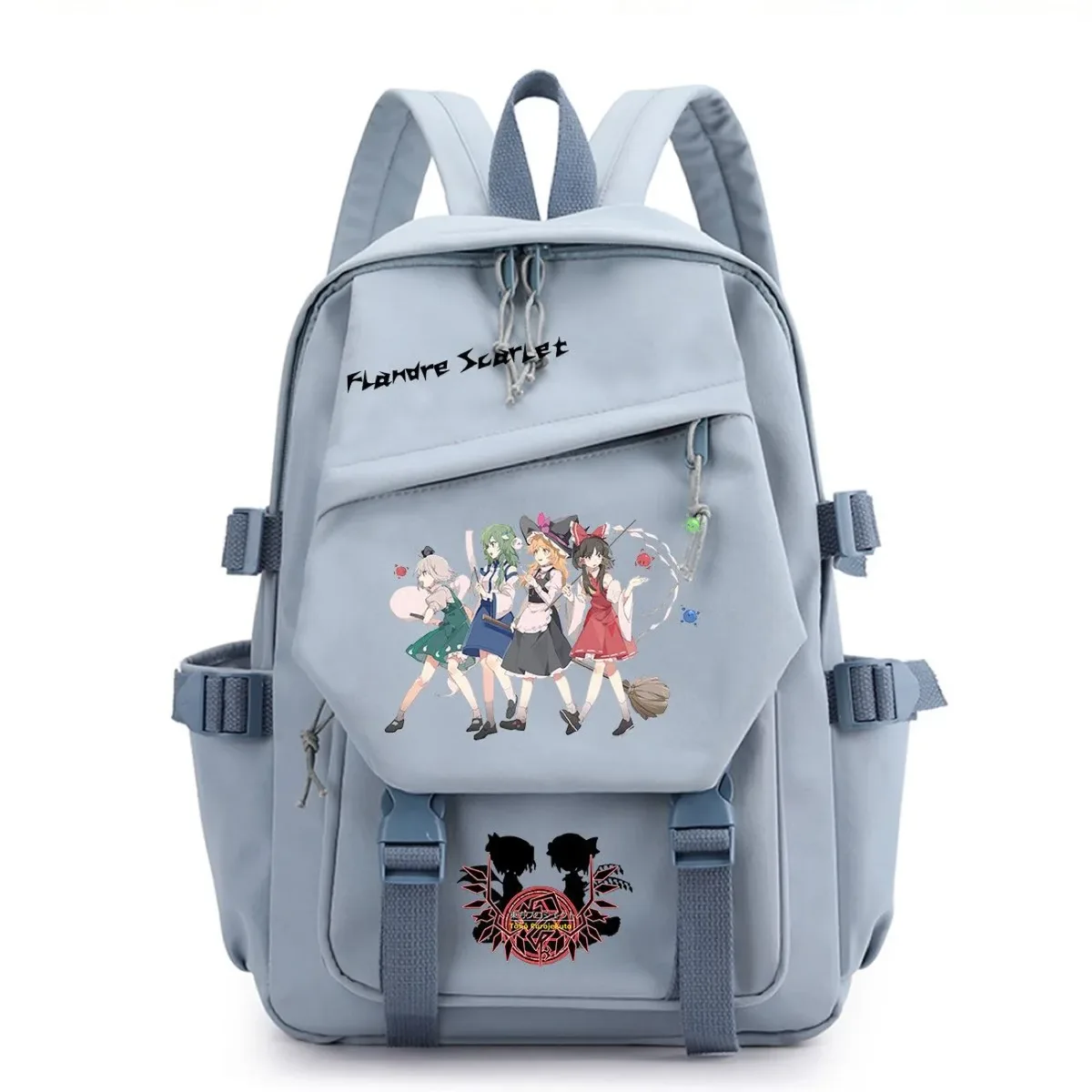 sac à dos touhou project ‌ sac à dos de voyage de grande capacité pour étudiants, imprimé dessin animé hakurei reimu kirisame marisa