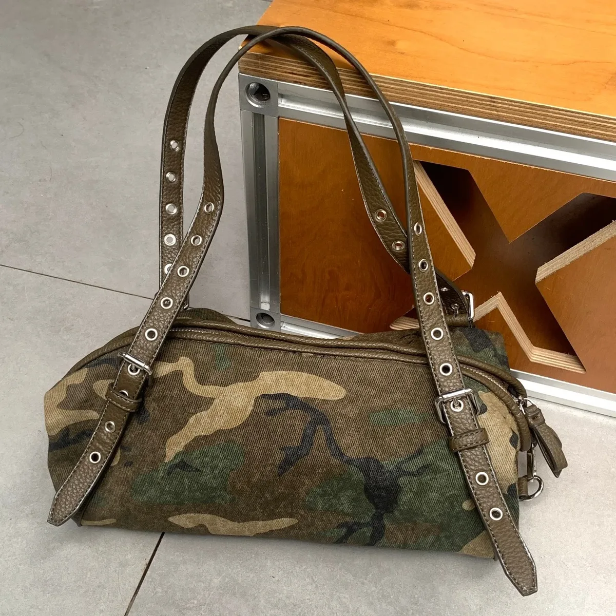 Sac à main camouflage de marque pour femme, grande capacité, en toile, sac à bandoulière pour le quotidien, sac de voyage pour femme, sac de bras