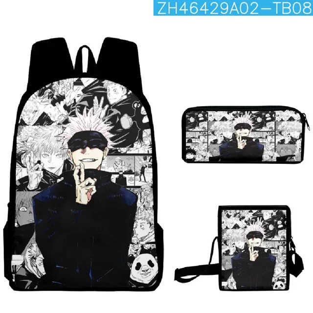 sac dos toile manga noir blanc expression faciale bd texte adolescents voyage école informatique