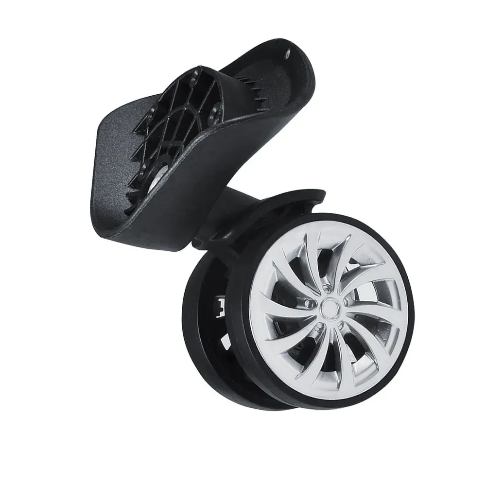 roue pivotante plastique rose rotation 360 degres remplacement accessoire bagage maniabilite facile usage voyage