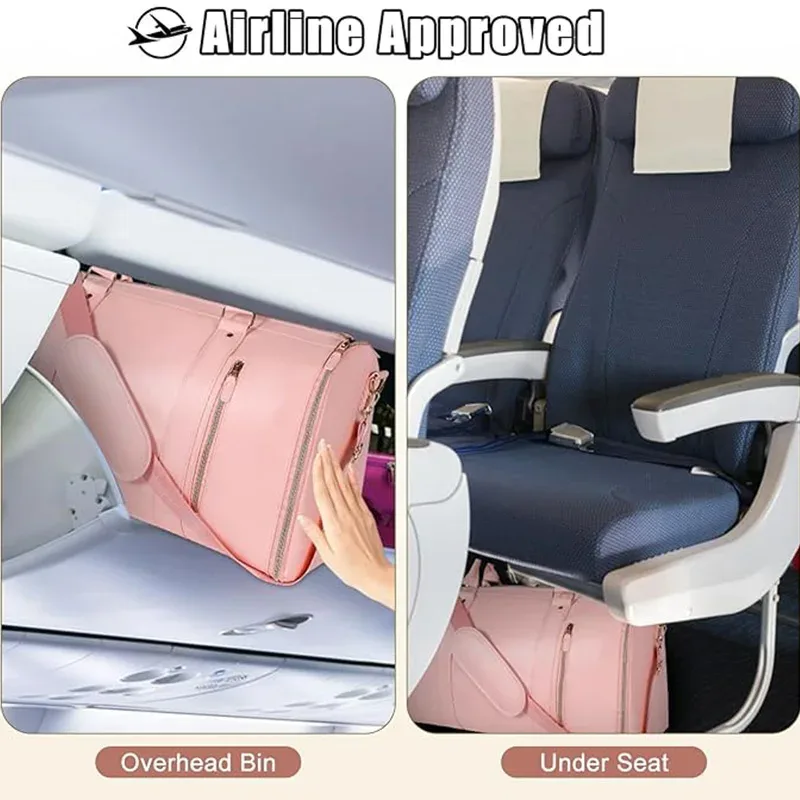 sac de voyage pliable pour femme, pratique, grand sac de voyage en cuir pu, sac de voyage d'affaires pour femme