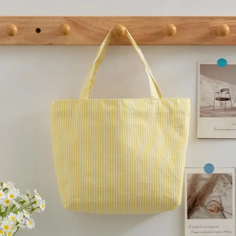 sac fourre-tout à motif rayé, sac à bandoulière matelassé assorti à tout, sac de shopping de grande capacité, 1 pièce