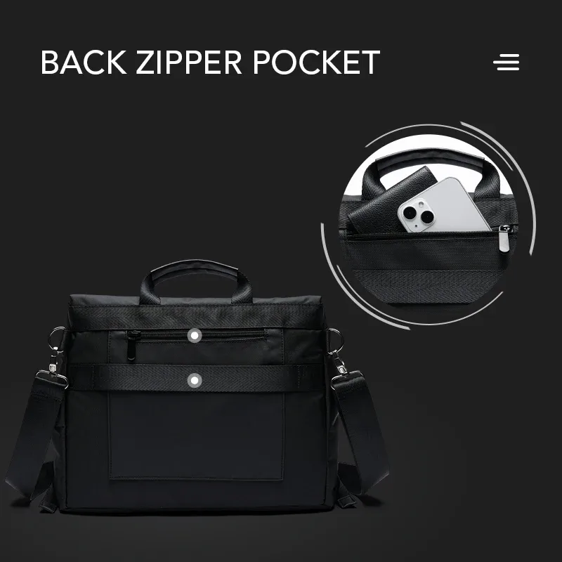 mate elan – sac messager étanche pour hommes d'affaires, étui multifonctionnel pour ordinateur portable, sac à bandoulière décontracté de grande capacité pour hommes